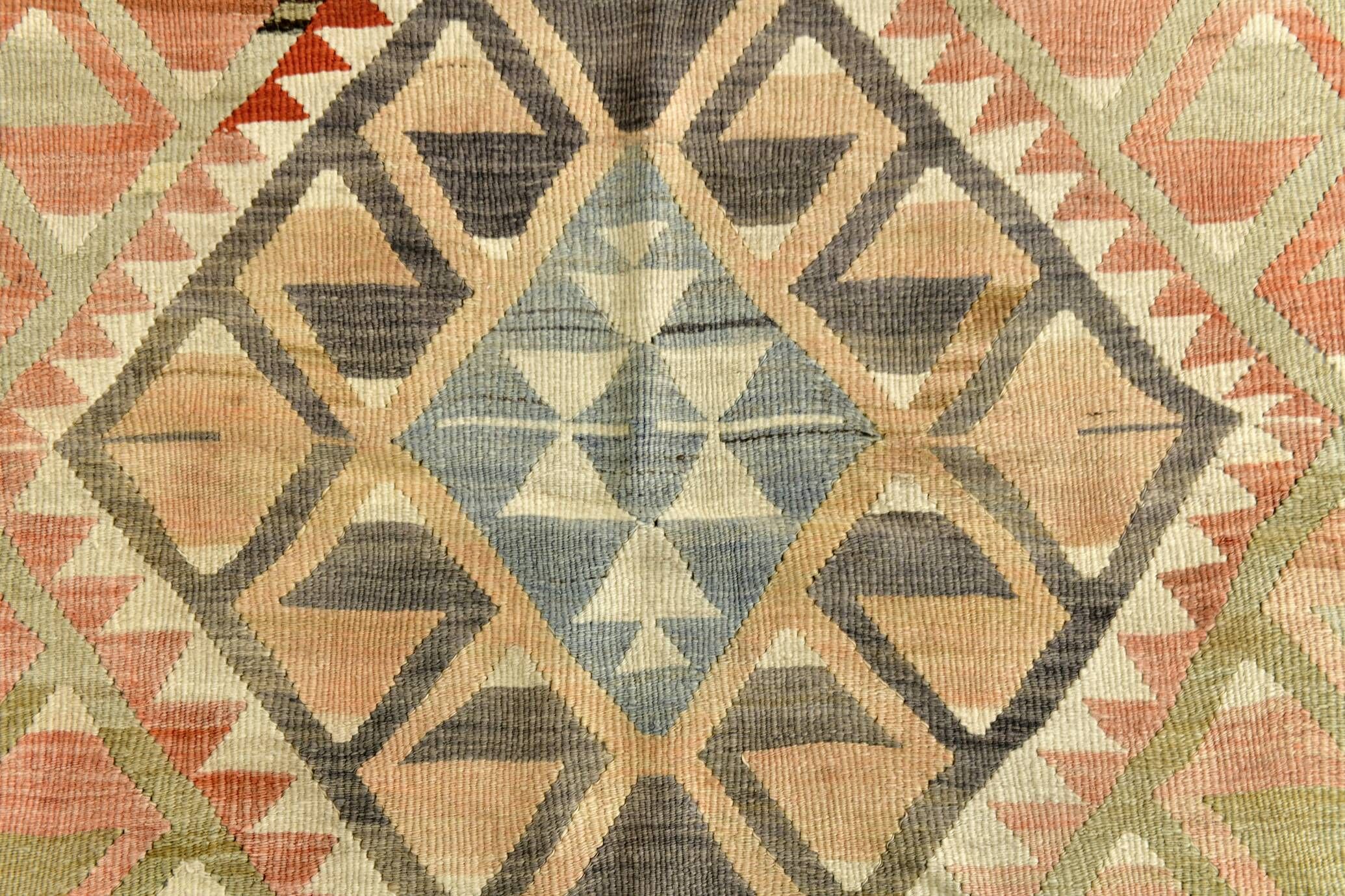 5x7 Brown & Red Turkish Vintage Kilim Rug 148x223Cm SK 35162
