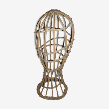 Model head in rattan