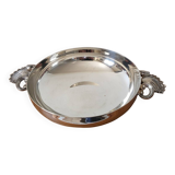 Round Hollow Dish, Vegetable Dish Silver Metal GELB