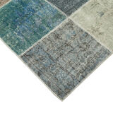 Handwoven Anatolian Contemporary 205 cm x 301 cm Multicolor Patchwork Carpet