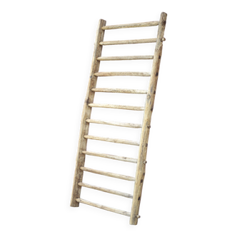 Old vintage wooden animal barrier, wall espalier, plant holder