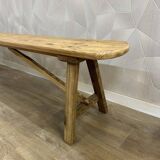 Solid wood farm bench stripped