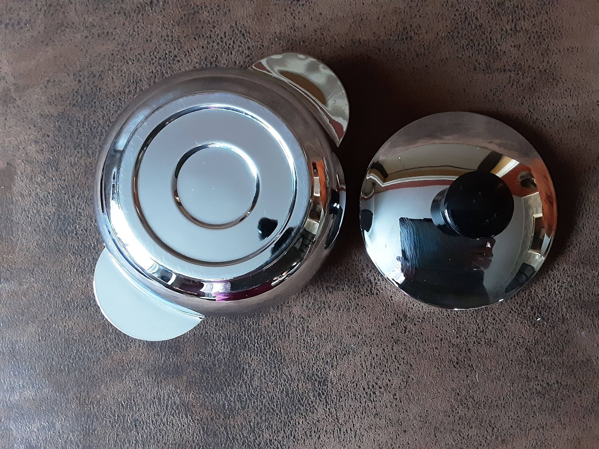 Sucrier inox vintage