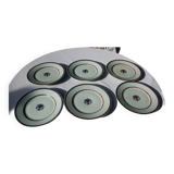 6 Flat plates in Limoges porcelain Raynaud Jumièges Vieux Rouen D24.5cm