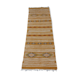 Kilim carpet mustard color handmade in pure wool 70 * 200cm