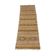 Tapis kilim couleur moutarde fait main en pure laine 70*200cm