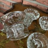 Lot 4 moulded glass candlesticks