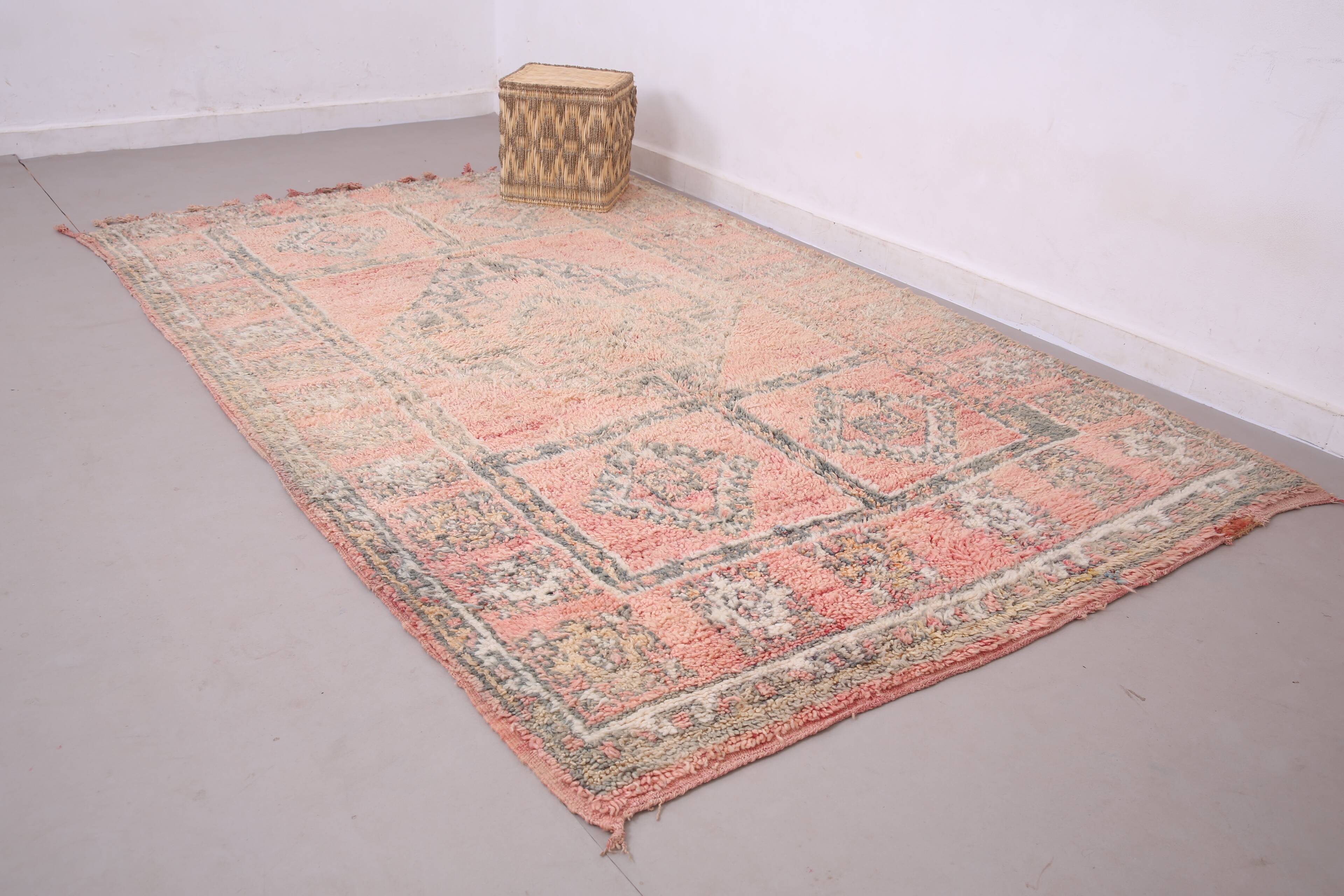 Vintage Boujaad Moroccan Rug 188 x 281 cm – Handmade All Wool Berber Carpet