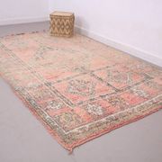 Tapis Boujaad marocain vintage 188 x 281 cm – Tapis berbère fait main en laine 100%