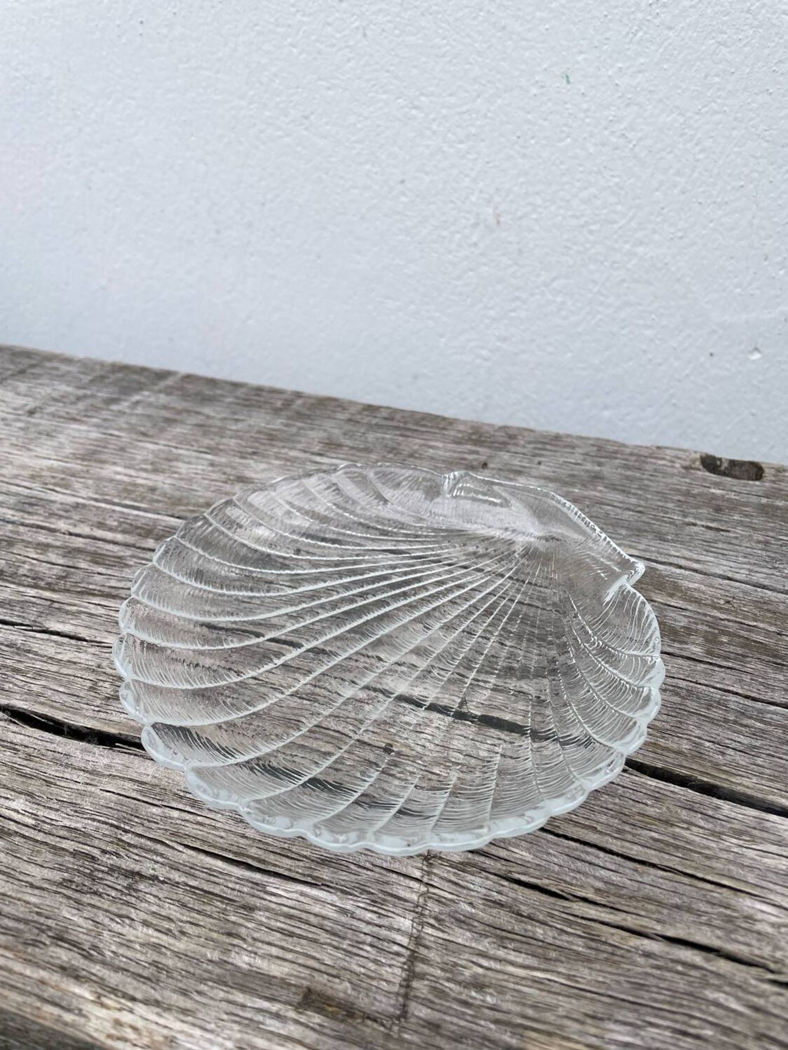Coupelle coquillage en verre vintage