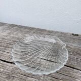 Vintage glass shell bowl
