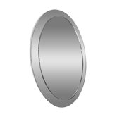 KNITTER DURO Vintage Oval Glass Wall Mirror