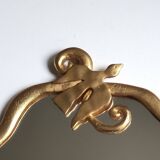 Gilded mirror with bird by Edouard Rambaud, 1990s