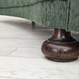 Années 1960, design danois, canapé 3 places "Banana" refait à neuf, velours vintage.