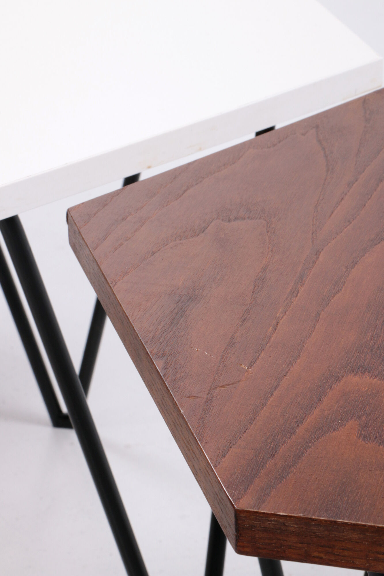 Gio Ponti Set of 7 hexagonal coffee table by ISA Bergamo, 1950 Italy.