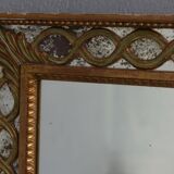 1940 style mirror in open gilded wood