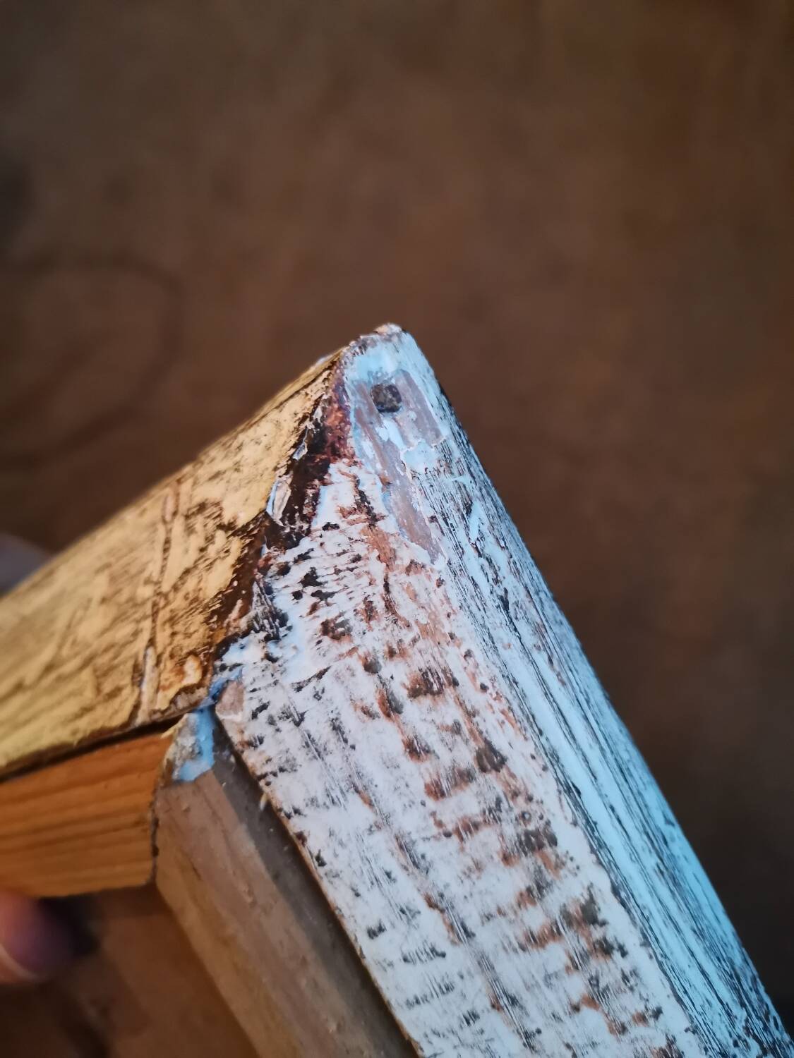 Vintage oil painting on wood pattern vase of flowers still life signed