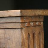 Solid walnut corner cabinet (19th century). Beautiful patina.