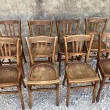 Series of 8 bistro chairs