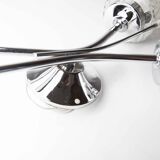 Double wall lamp 1960 chrome and glass and transparent tip