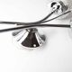 Applique double 1960 chrome et verre et pointe transparente