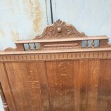old headboard in solid oak