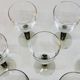 10 Bormioli Rocco Vintage Crystal Wine Glasses with Grooved Grey Stem