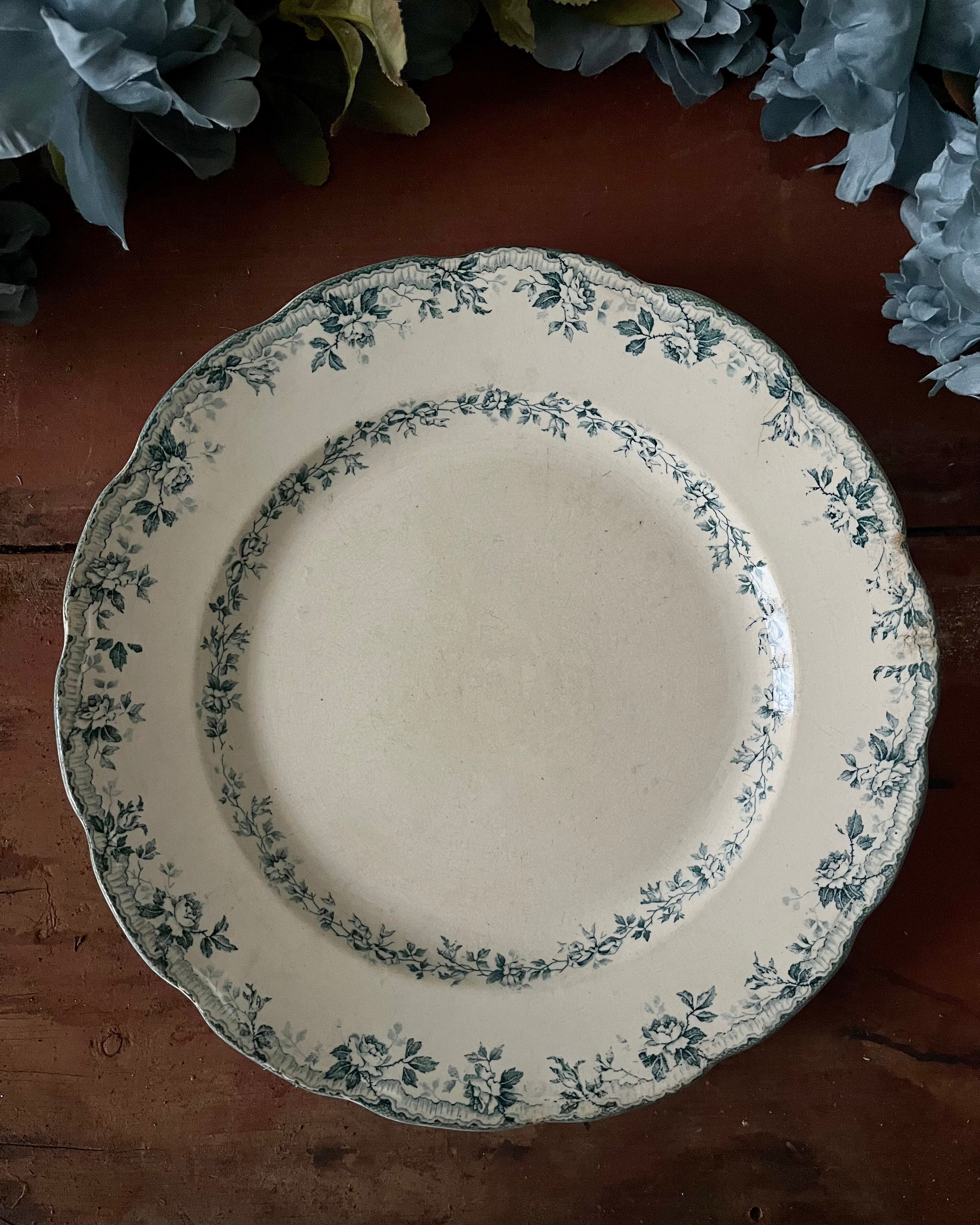 Large round ironstone dish Bourgeois