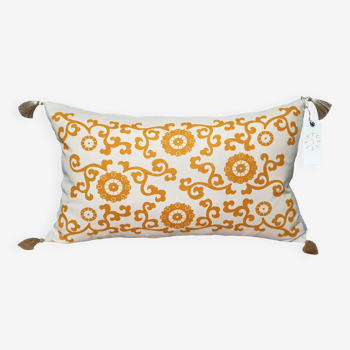 Housse de coussin Hataï blanc / tagette - 30 x 50