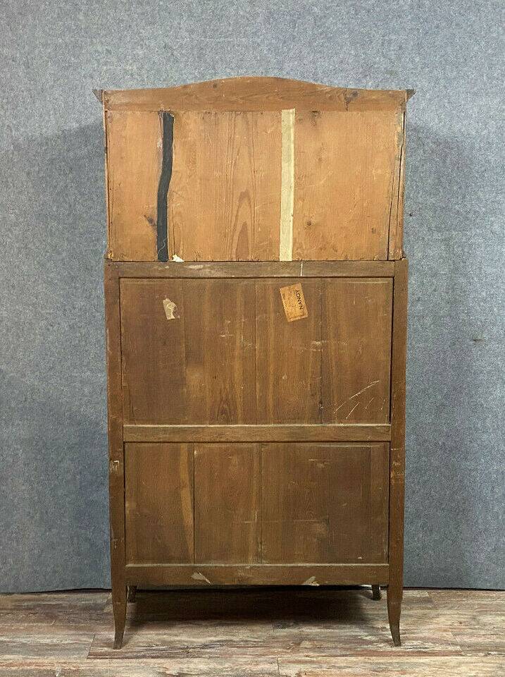 Louis XV period guillotine secretary in marquetry