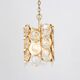 Pair of small golden brass pendants, Sciolari design for Palwa, Germany, 1970s.