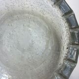 Coupe creuse cannelée en cristal soufflée bullée Daum Nancy France