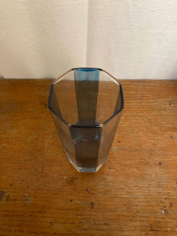 Service A Orangeade OCTIME Octogonal Carafe Verre Moulé + 6 Verres Vin