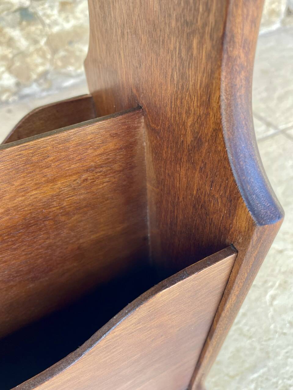 Vintage side table with magazine rack, 1960s
