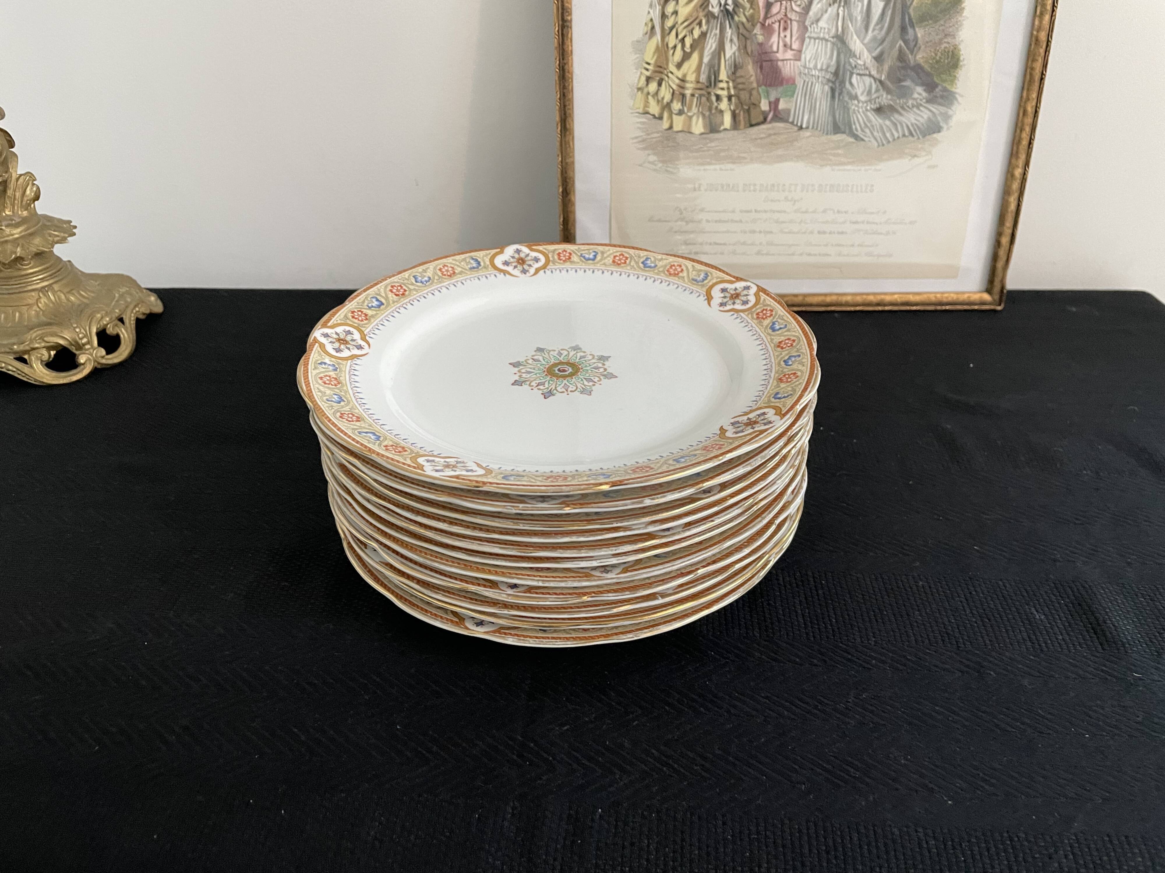 Dessert plate service - 11 pieces - Ye Old English by Grosvenor J & G - Persian model