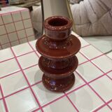 Colorful burgundy red designer candlestick holder