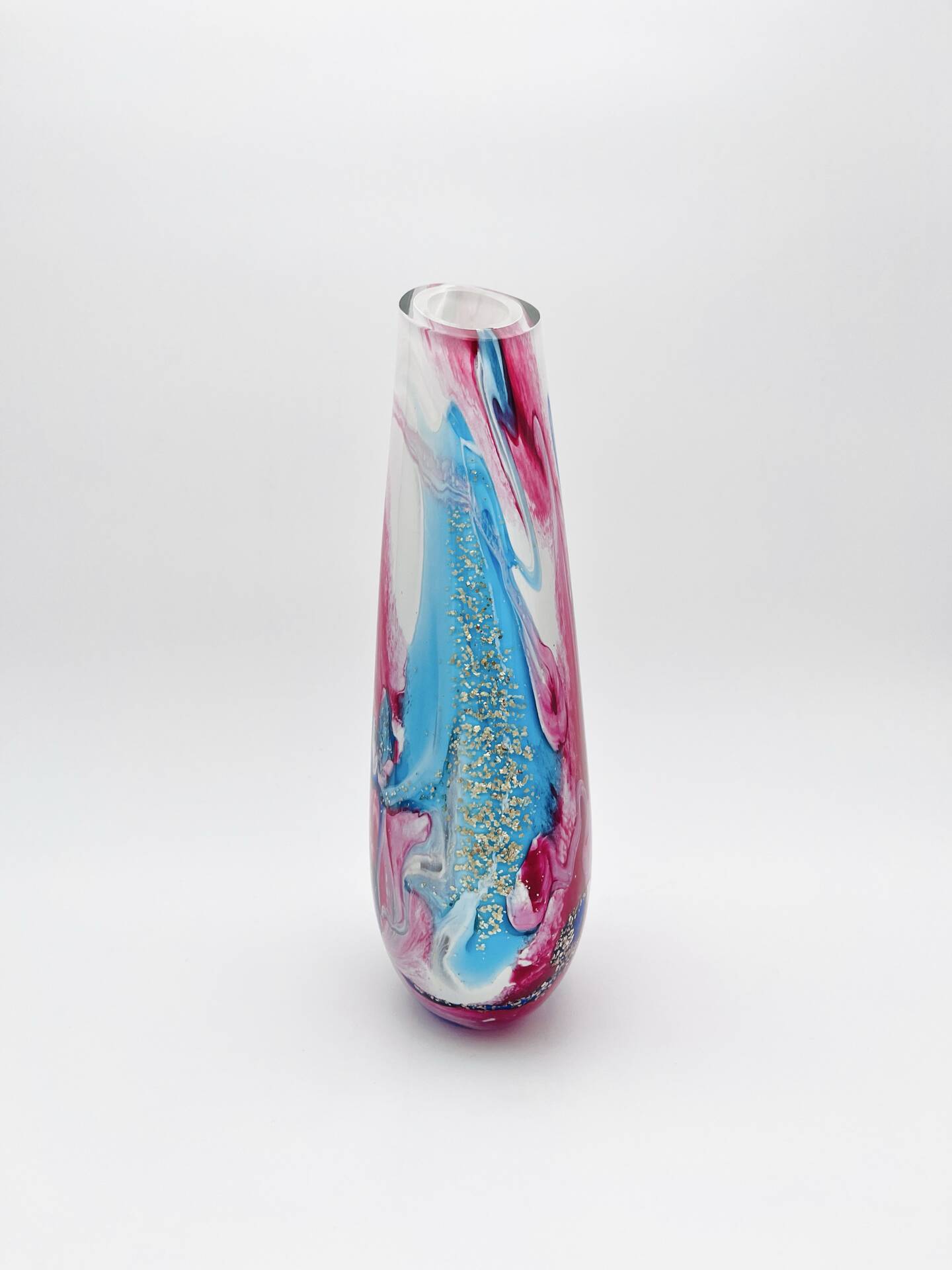 Oball Murano Vase - Sommerso - 24k Gold - Labeled - H30cm/3.4kg