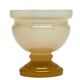 Vase, mid-century modern, beige glass, Poland, 1970s