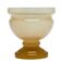 Vase, mid-century modern, beige glass, Poland, 1970s