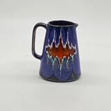 Vintage ceramic pitcher / vase, Vallauris style, signed LEP,