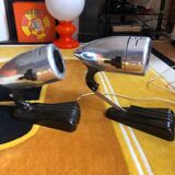 Pair of Hanau lamps, streamline design