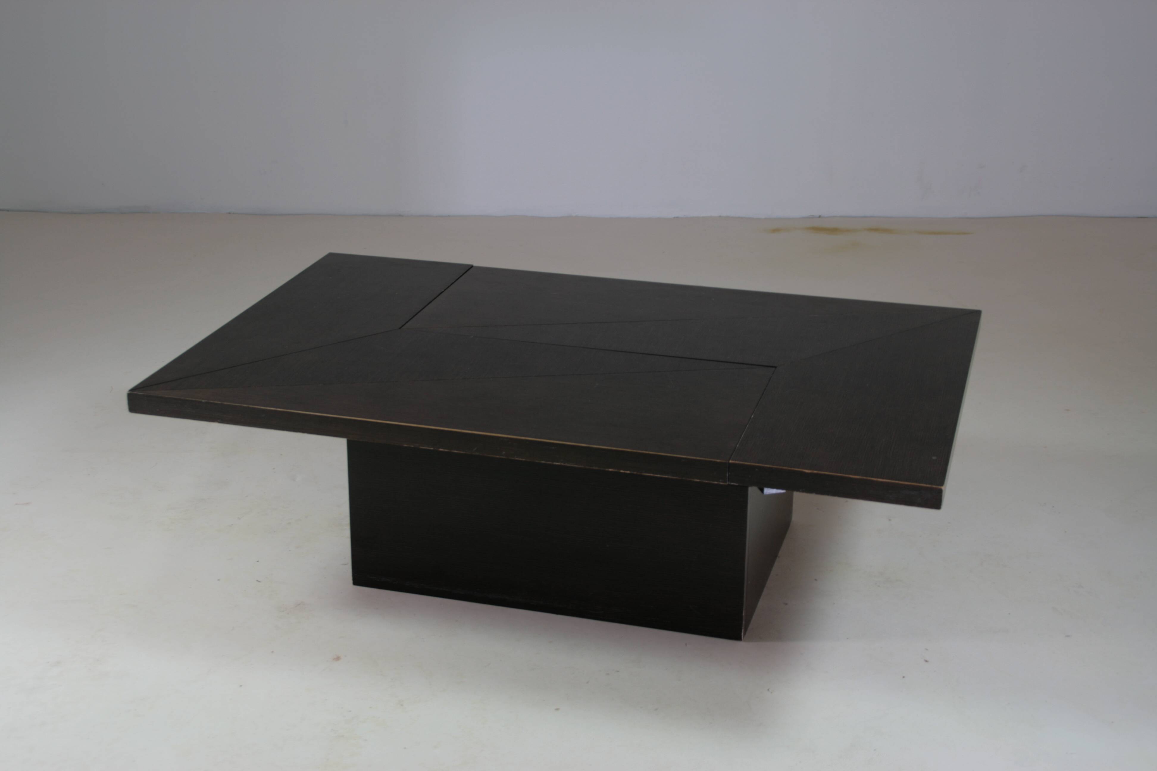 Table basse cocktail avec bar caché par Paul Michel pour Roche Bobois 1970