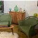 Paire de fauteuils rotin