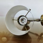 Wall light Jo Hammerborg in patinated brass, gun barrel finish, Denmark, 1970s.