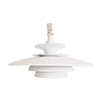 Hanging lamp in white by Jeka 1970s