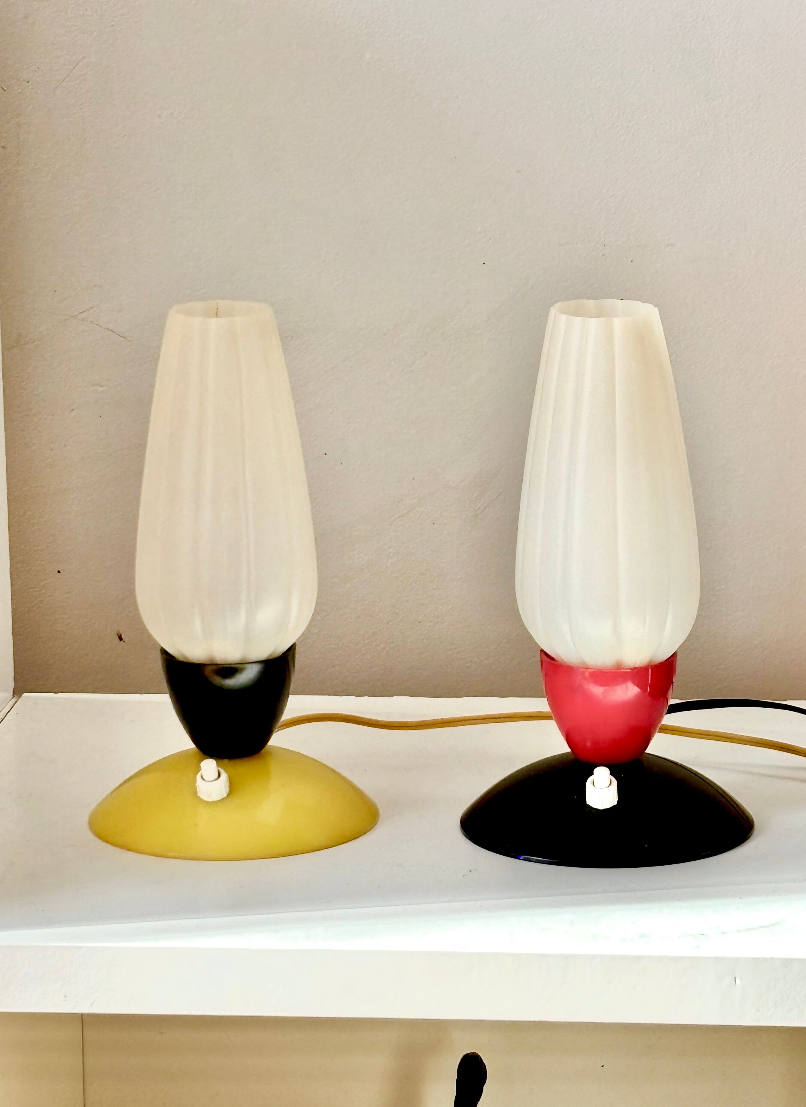 Paire de lampes de chevet 1960