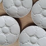 La Redoute x Selency set of 6 white oyster plates