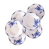 Set of 6 plates digs Digoin Sarreguemines