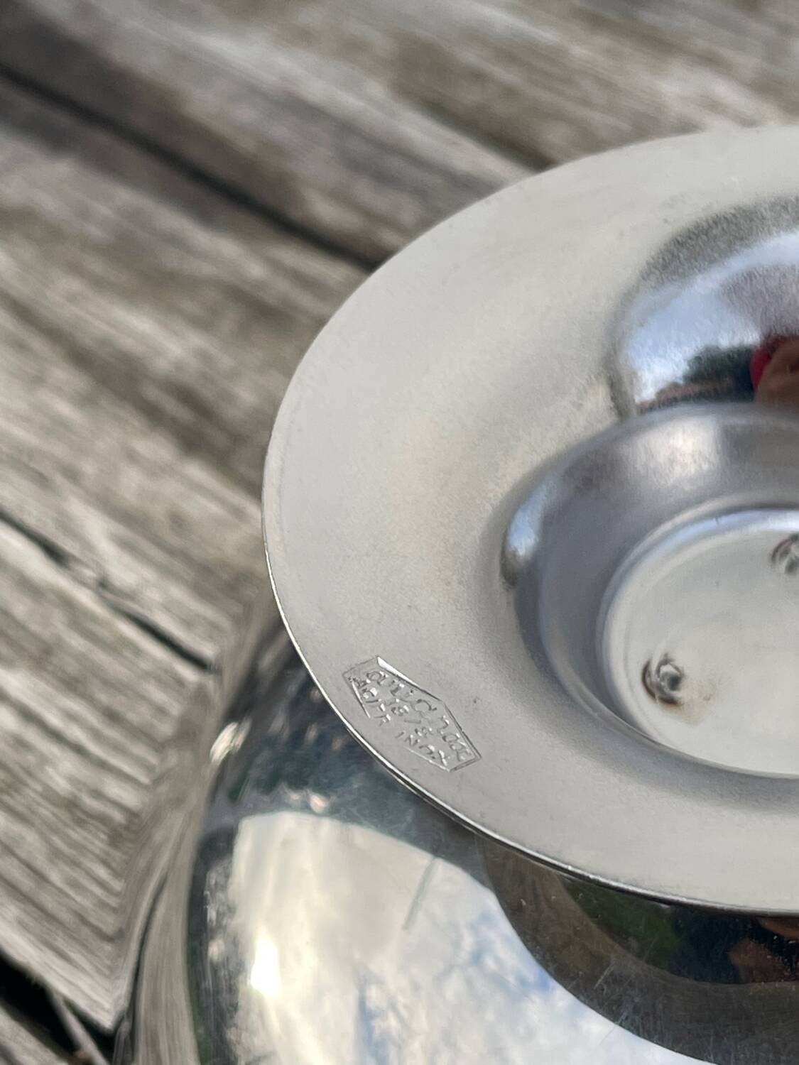 7 stainless steel cups 1970