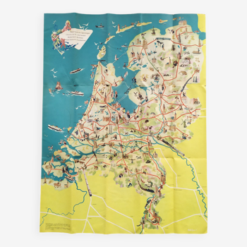 Map of the Netherlands of the 50s